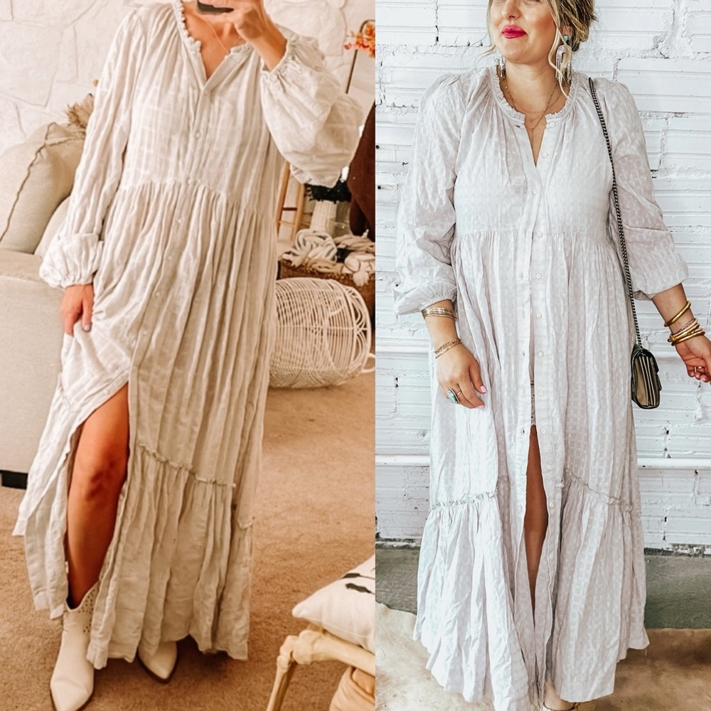 Free People Edie Maxi Dress In Frost Lavender